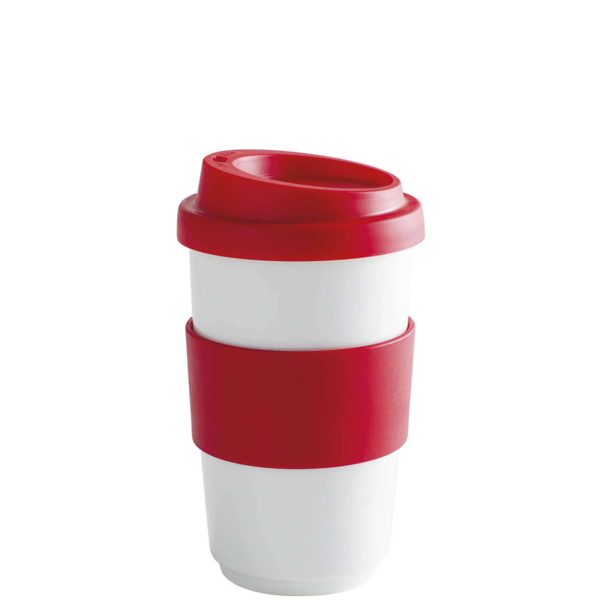 Kahla Becher + Trinkdeckel + Banderole fillit 400 ml, 8x13 cm (ØxH); rot; rund