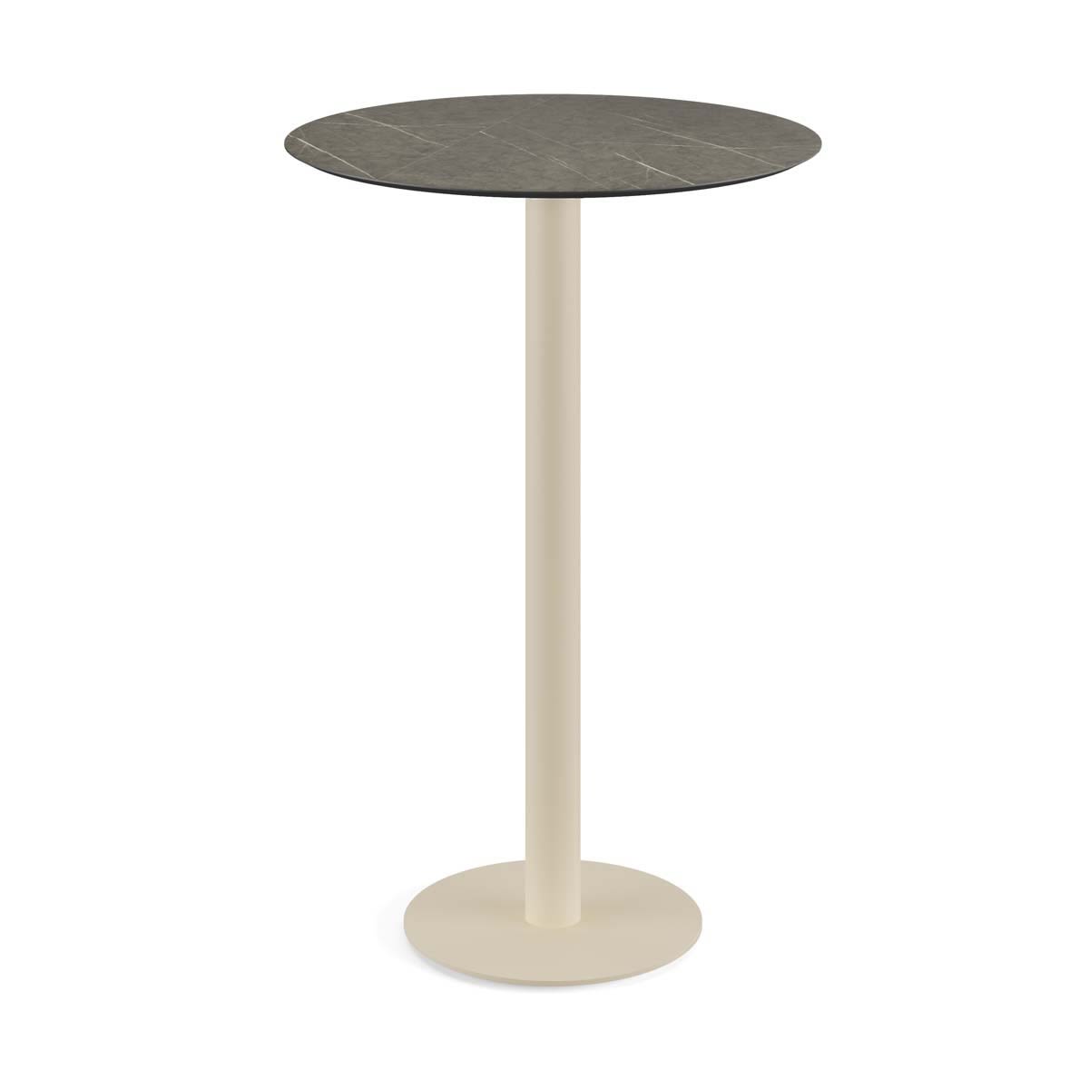 Feros Urban Stehtisch Sand Gestell + HPL rund 109.2x70 cm (HxØ); braun; rund