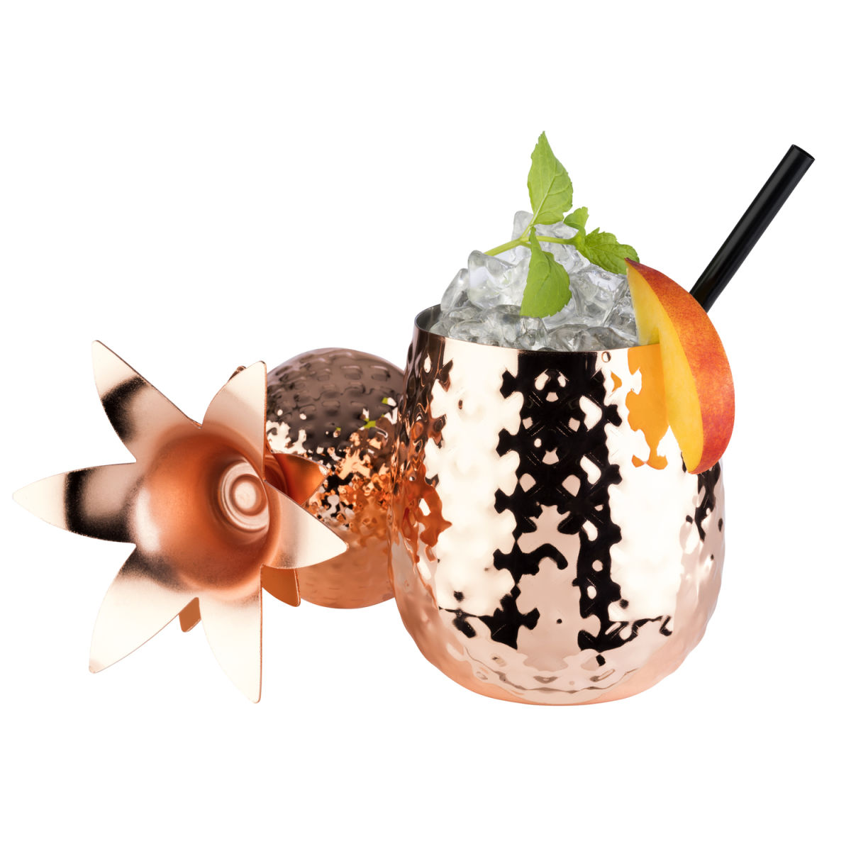 APS Becher PINEAPPLE, Edelstahl 500 ml, 9x19 cm (ØxH); kupfer