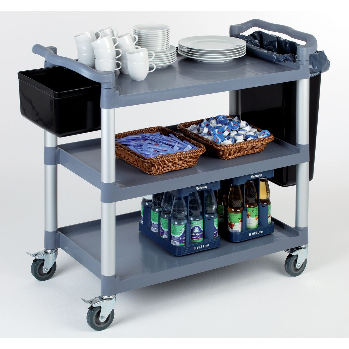 APS Servier-/Transportwagen READY; 108x50x96 cm (BxTxH); grau
