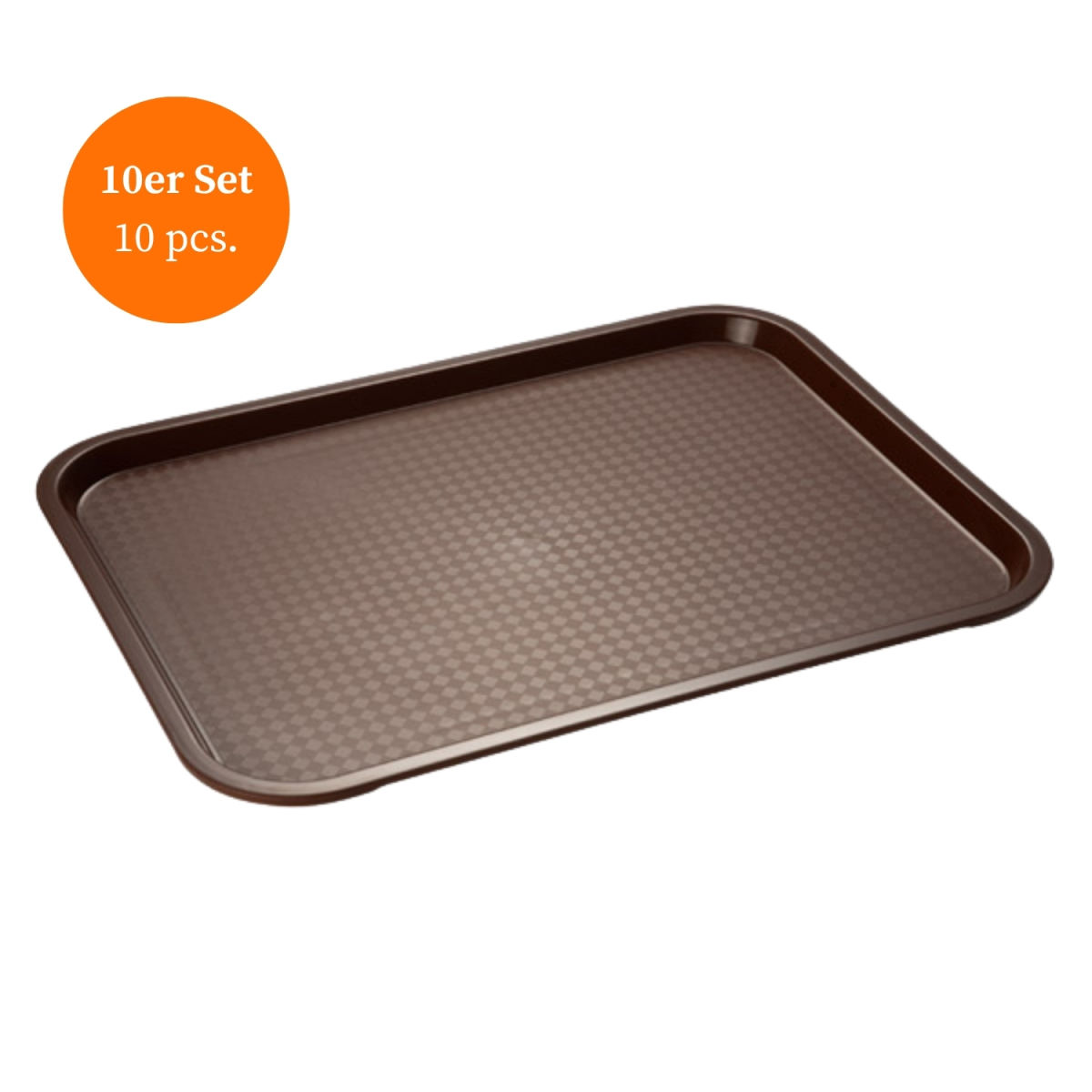 APS Fast Food-Tablett, 4er-Set; 53x32.5x2 cm (LxBxH); braun; rechteckig; 10 Stück / Pack