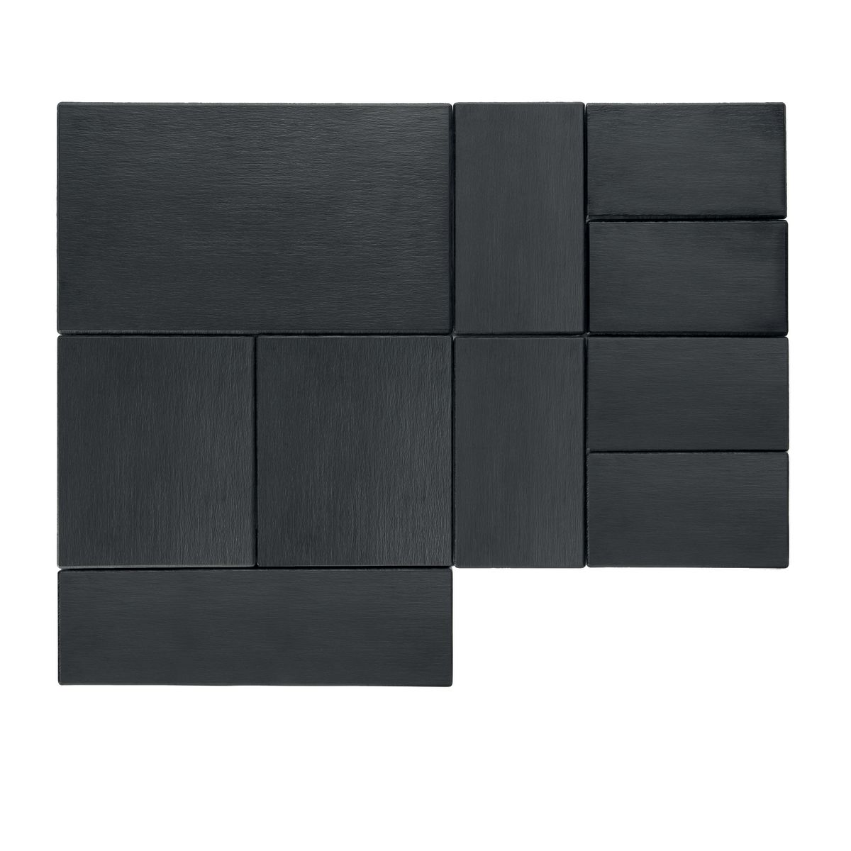 APS GN Tablett SLATE, Melamin GN 1/1, 53x32.5x1.2 cm (LxBxH); schwarz; rechteckig