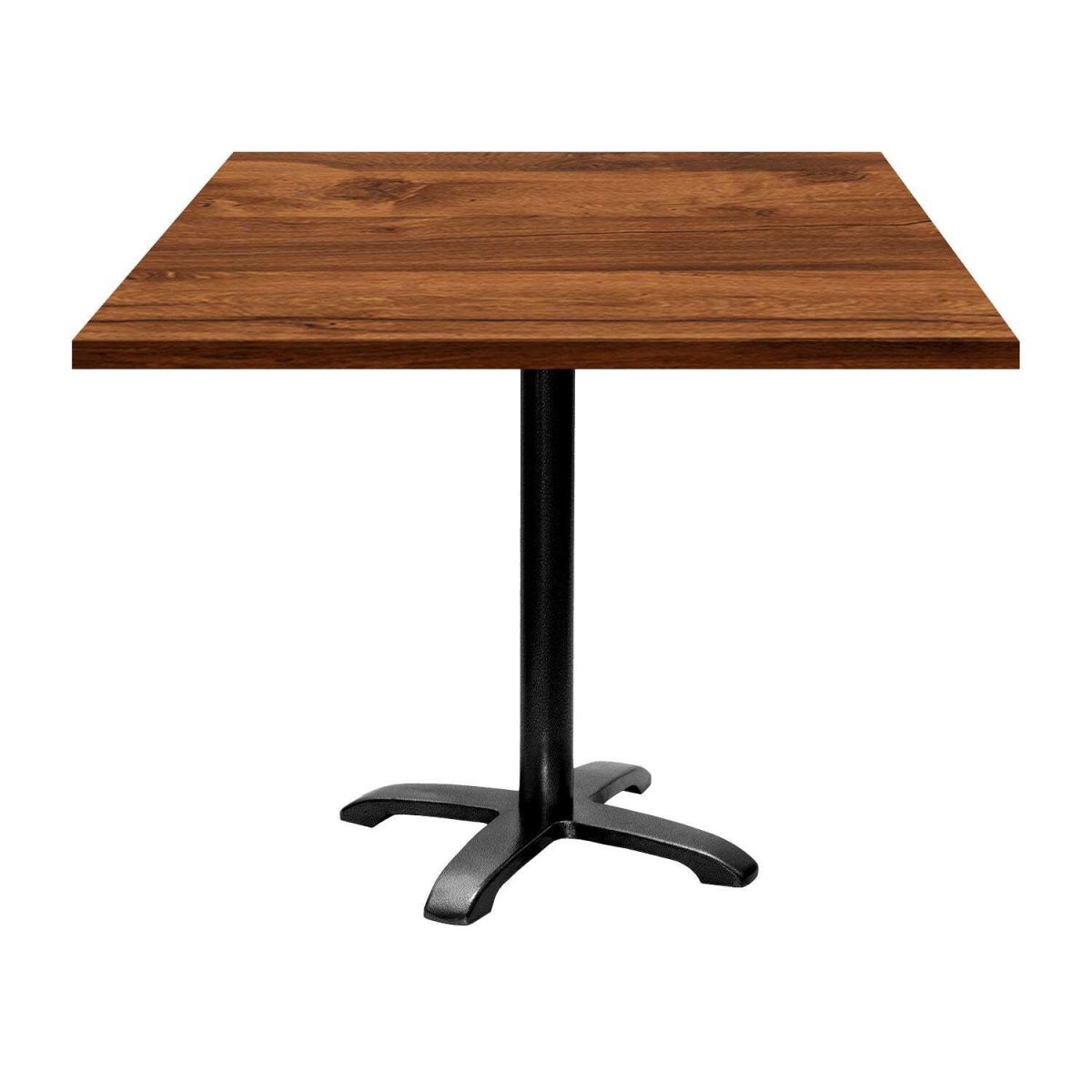 RestooTab Tisch Bazila quadratisch - Dekor Holz 90x90x74 cm (LxBxH); Platte eiche wenge, Gestell schwarz; quadratisch