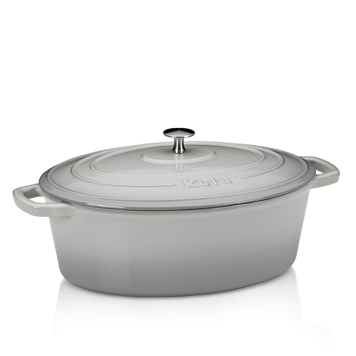 kela Bräter Calido Gusseisen Oval 6 l, 33x26x12 cm (LxBxH); grau; oval
