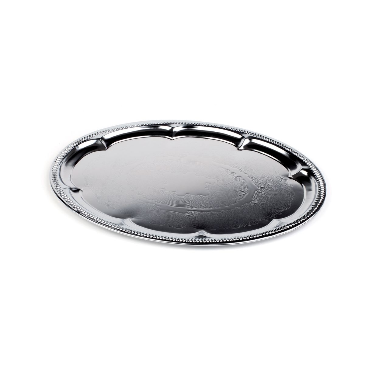 APS Partyplatte, Metall, oval 46x34x2 cm (LxBxH); silber; oval