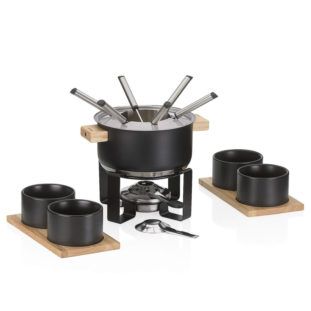 kela Fondue-Set Gunten Edelstahl; 1600 ml, 19x20 cm (HxØ); schwarz