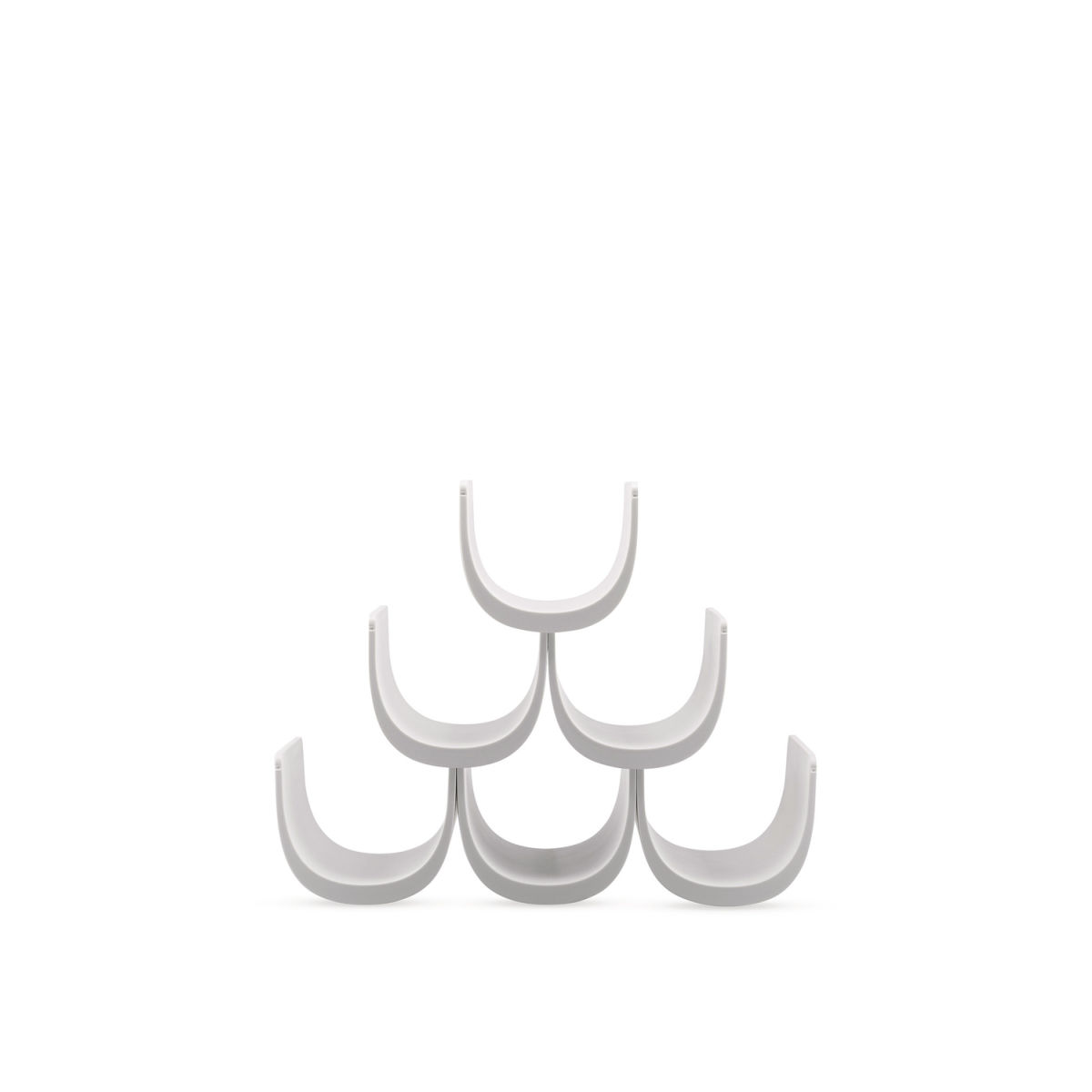 Alessi Noè Flaschenregal mit Baukastensystem; 34.5x15.5x27 cm (LxBxH); weiß