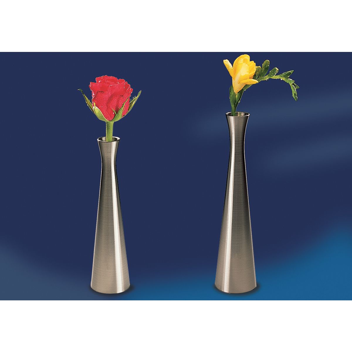 APS Vase, Zinndruckguss vernickelt 4x16.5 cm (ØxH); silber; rund