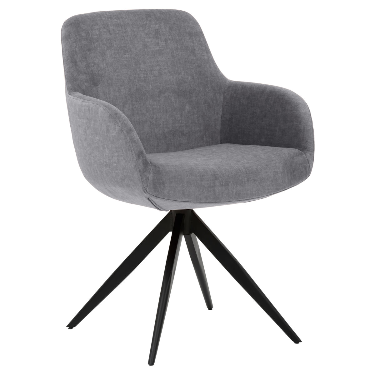 Mayer Sitzmöbel Sessel 2137 gepolsterter Sessel 60x61x85 cm (BxTxH); Sitz grau, Gestell schwarz
