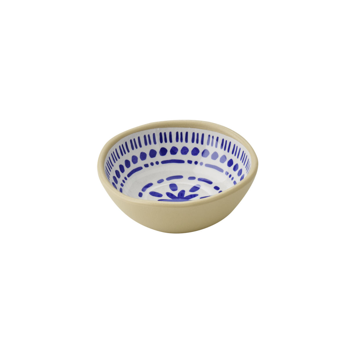 APS Schale -FLORYN-; 50 ml, 8x8x3 cm (LxBxH); weiß/beige/blau