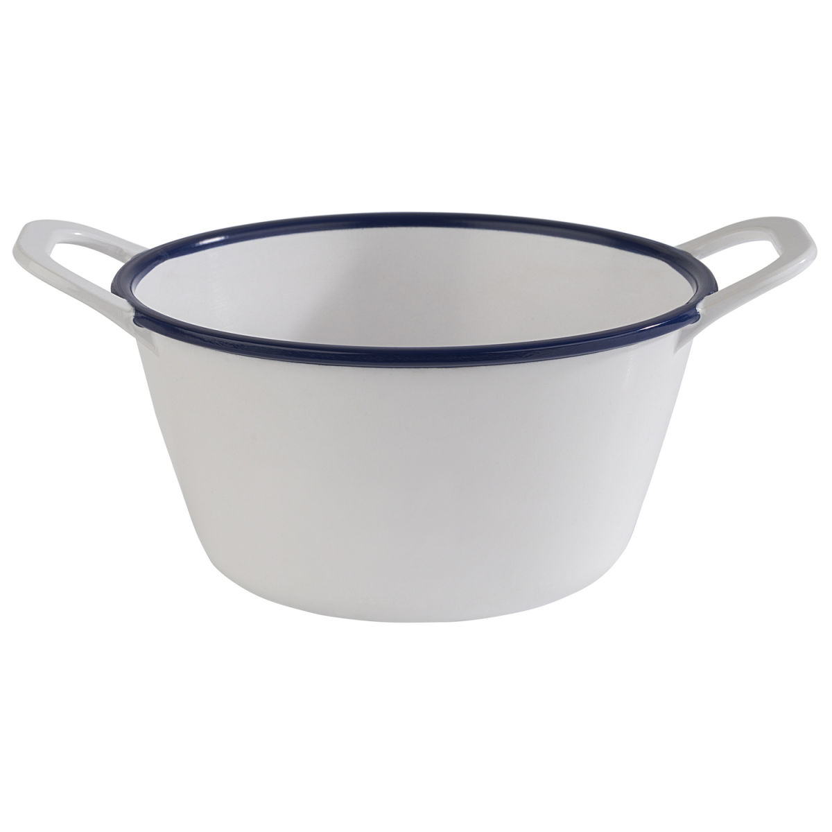 APS Schale ENAMEL LOOK, Melamin 300 ml, 15x11.5x11.5x6.5 cm (LxBxØxH); blau/weiß; rund
