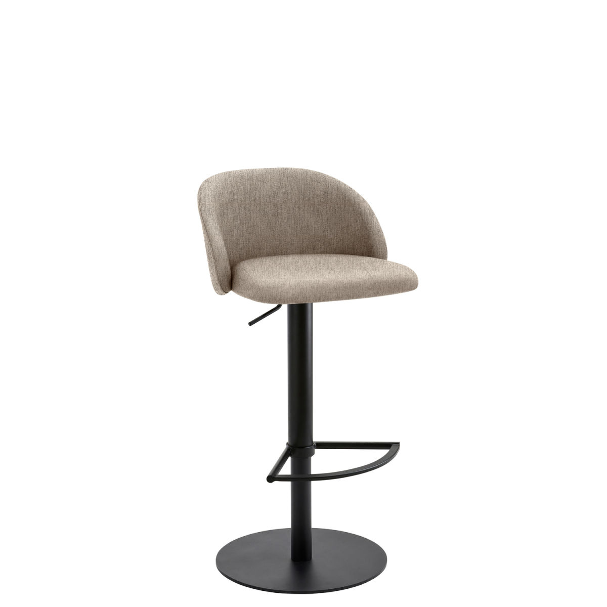Barhocker 1236 49x51x73 cm (BxTxH); Sitz hellbraun, Gestell schwarz