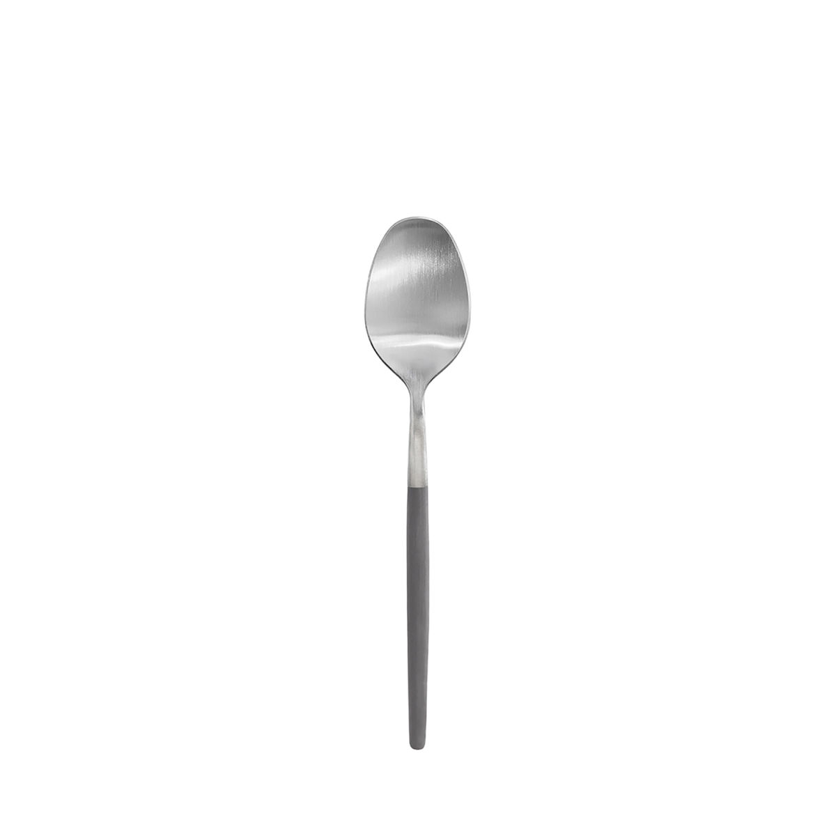 blomus Teelöffel -MAXIME- 15 cm (L); silber, Griff dunkelgrau