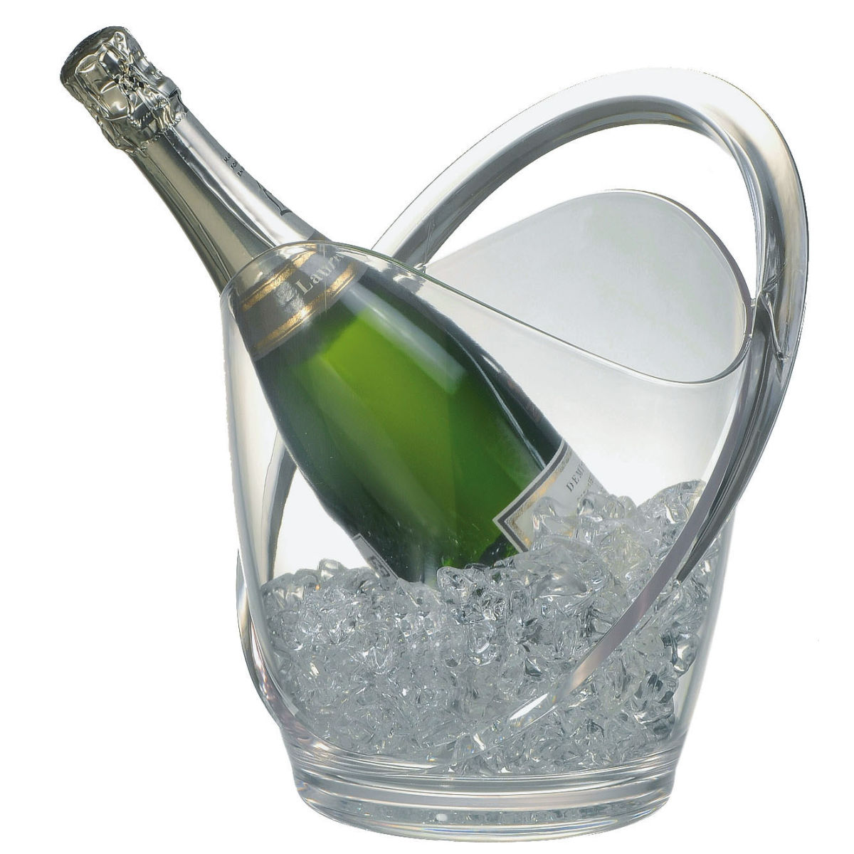 APS Wein-/Sektkühler, Kunststoff (MS) mit Griff 3 l, 23.2x22x27.4 cm (LxBxH); transparent