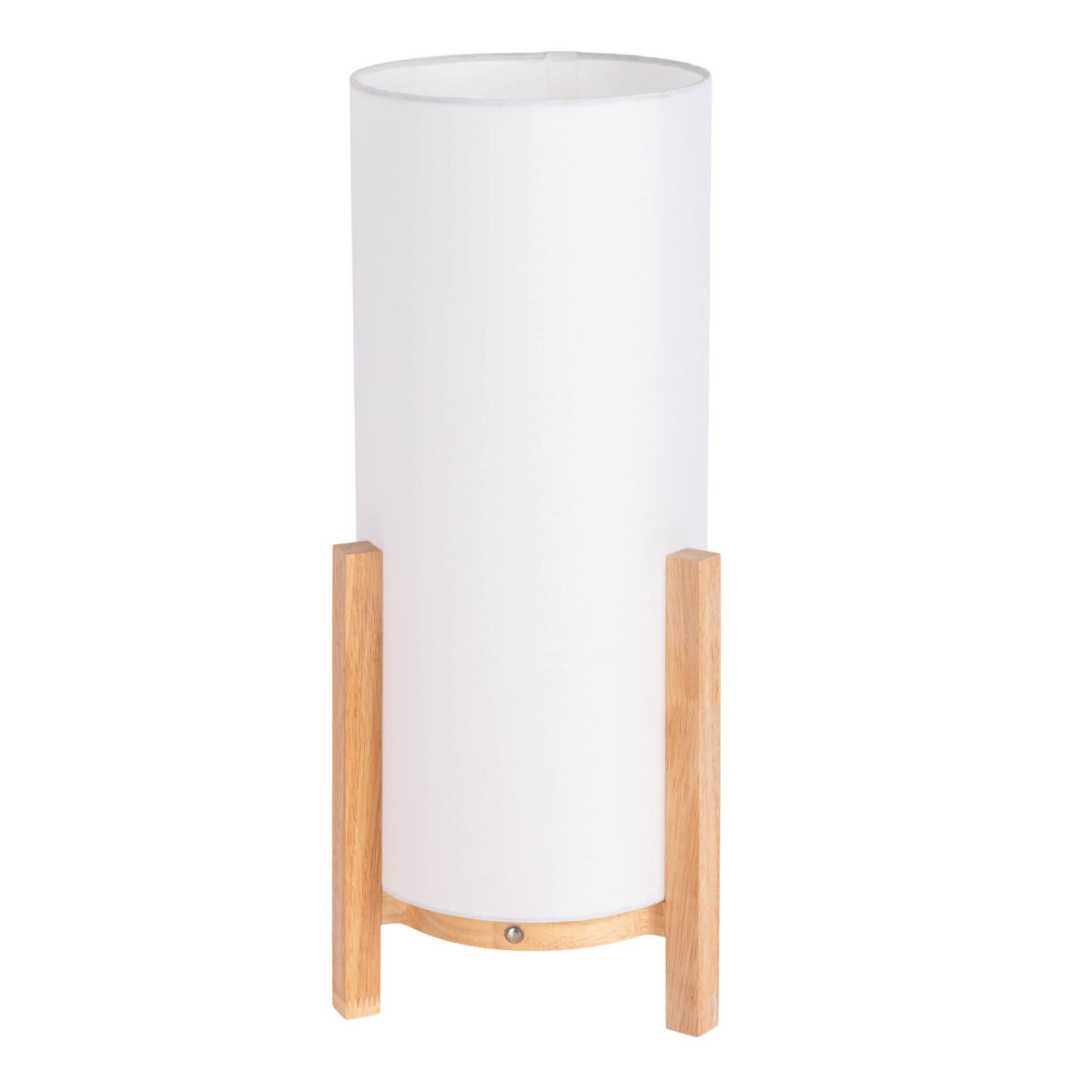 NÄVE Leuchten Akkutischleuchte MADITA 22x22x22x48 cm (LxBxØxH); weiß/braun; Gestell braun