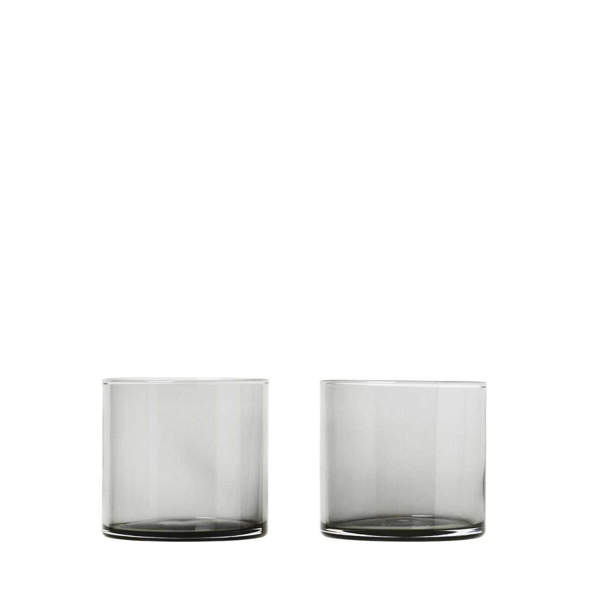 blomus Set 2 Trinkgläser -MERA- 200 ml, 7x7 cm (ØxH); grau/transparent