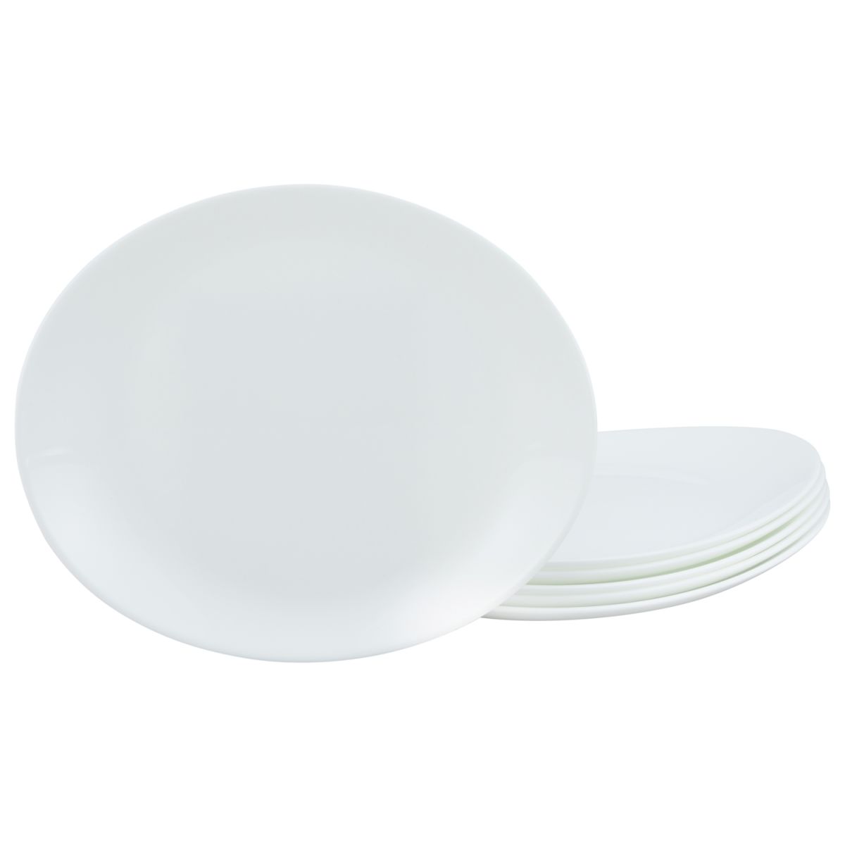 CreaTable Italien Party - Schnitzelteller 30 cm 6-tlg 30x26x3 cm (LxBxH); weiß; oval; 6 Stück / Pack