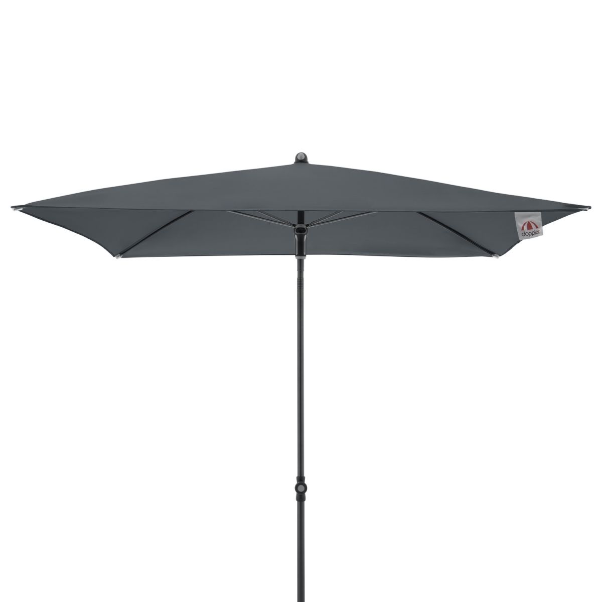 Doppler Gastro Sonnenschirm Waterproof Eckig; 180x180x251 cm (LxBxH); anthrazit