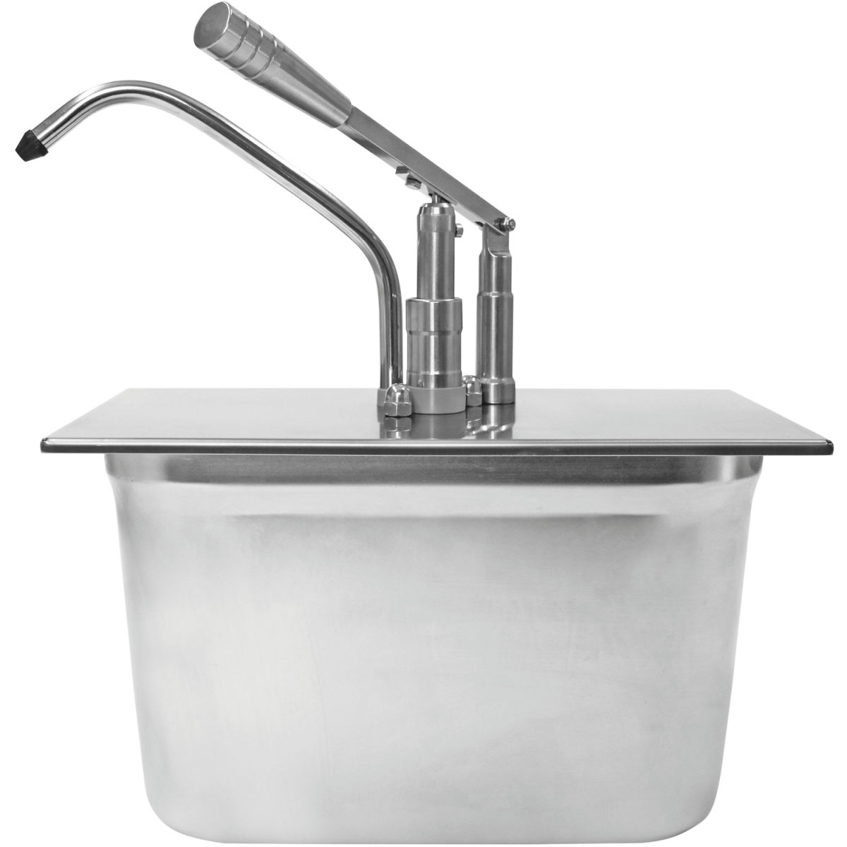 Schneider GN-Aufsatz Hebeldosierspender Parto GN 1/3, 16.5x33x38 cm (LxBxH); edelstahl