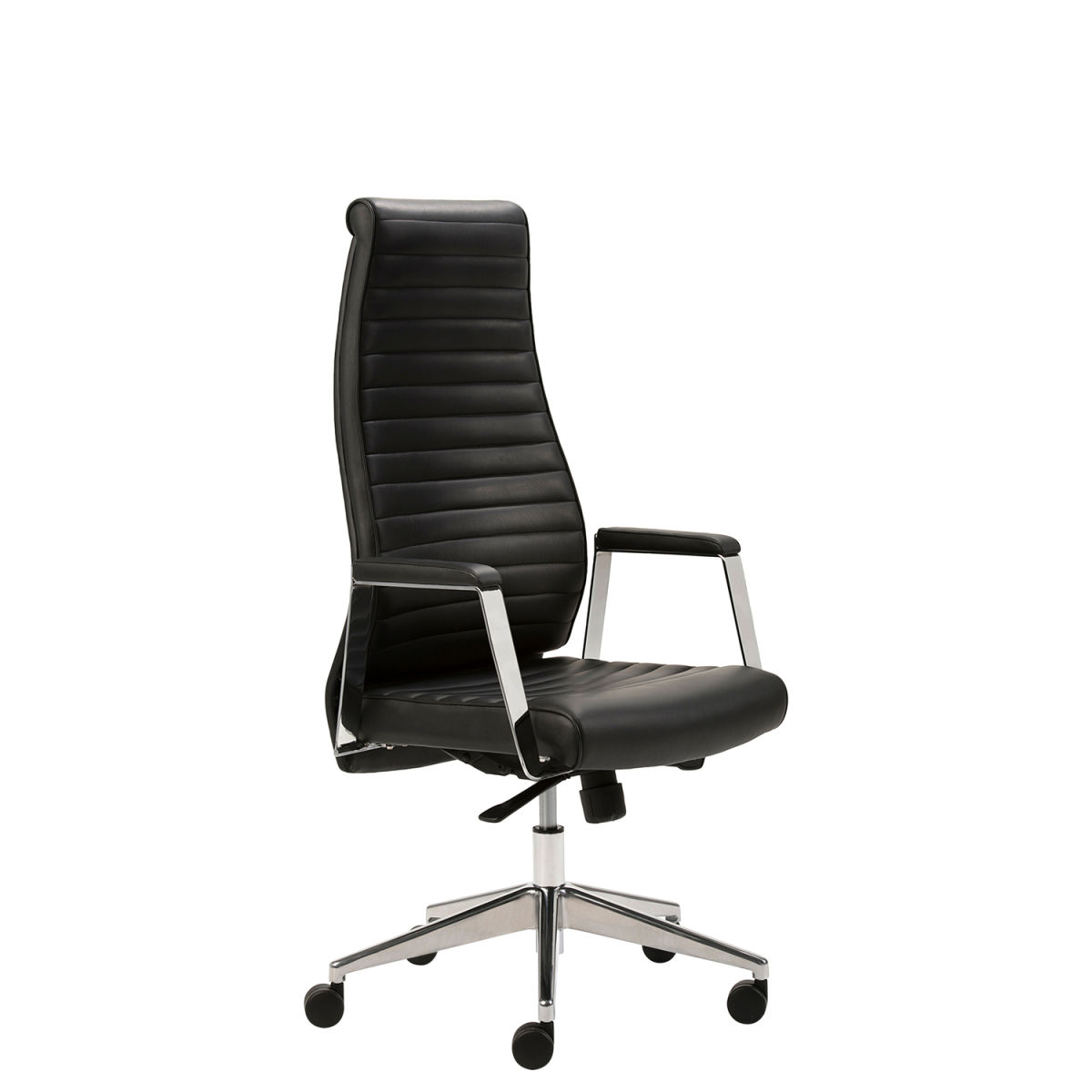 Mayer Sitzmöbel Chefsessel 2491 69x119x64 cm (BxHxT); Sitz schwarz, Gestell edelstahl