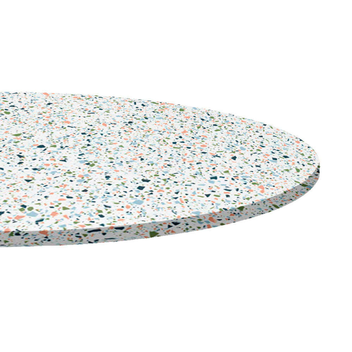 Piano tavolo rotondo, decoro Terrazzo RestooTab; 70x70 cm (LxL); multicolore/terazzo; rotonda