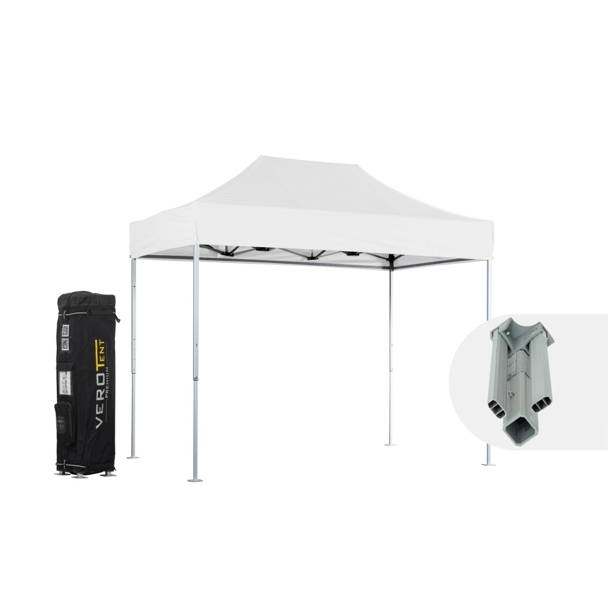 VeroTENT VeroTENT Faltpavillon 2x3m Classic mit Dach 200x300x296 cm (LxBxH); weiß