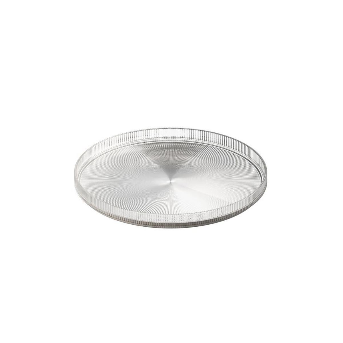 APS Teller -THE GRID-; 23x23x2 cm (LxBxH); transparent; rund; 6 Stück / Pack