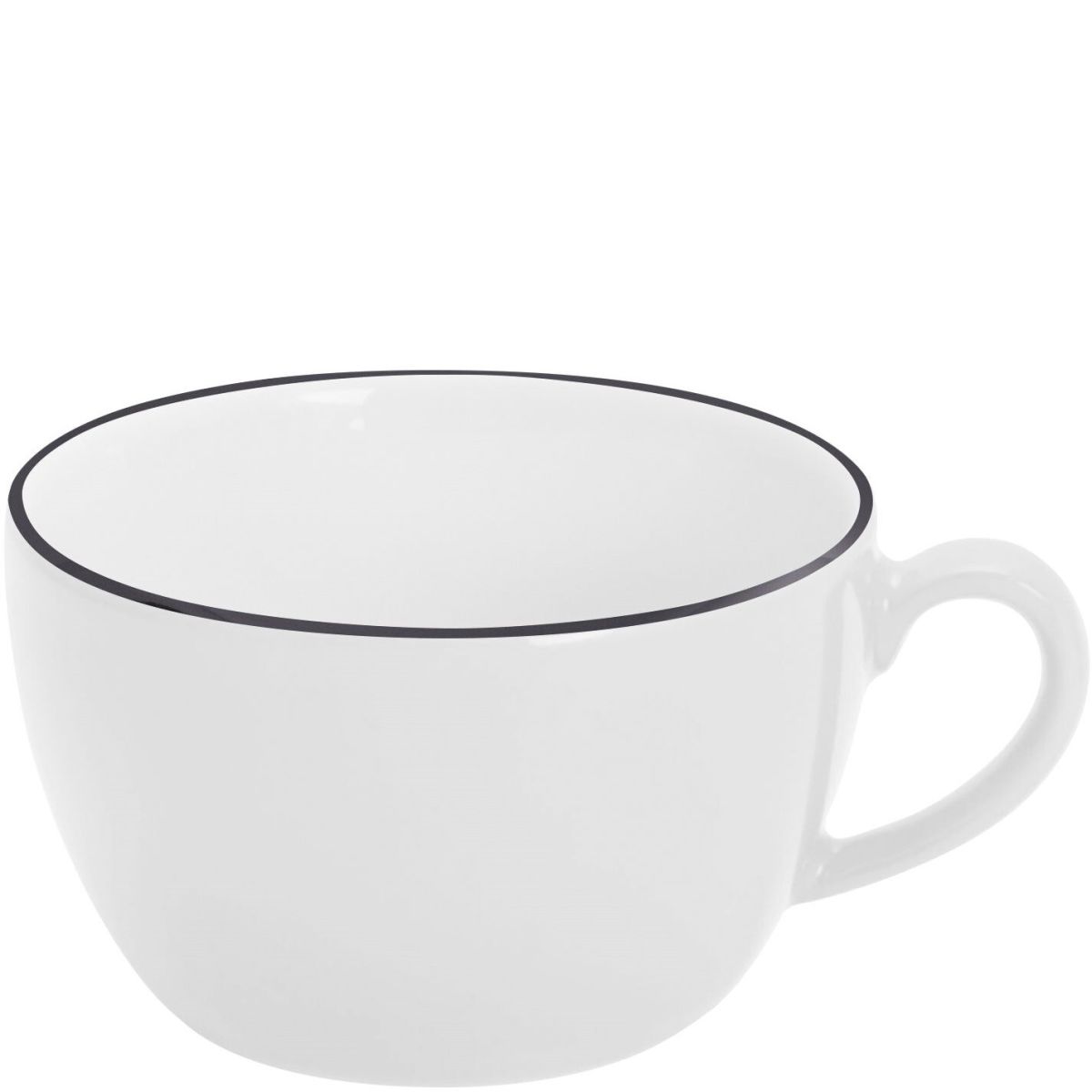 Kahla Cappuccino-Obertasse Pronto Line 250 ml, 9.5x5.9 cm (ØxH); schwarz; rund; 6 Stück / Pack
