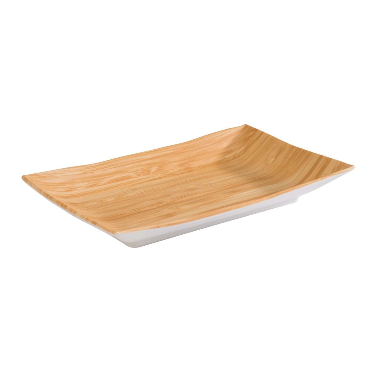 APS Tablett BAMBOO, Melamin 21x13x3 cm (LxBxH); beige/weiß; rechteckig
