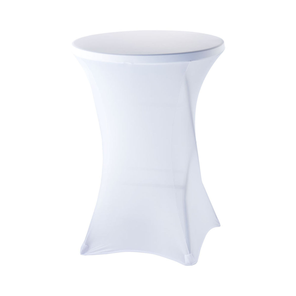 Stalgast Stretchhusse für Buffettische mit ca. 1220x610x740 mm (BxTxH mm) 80x110 cm (ØxH); weiß