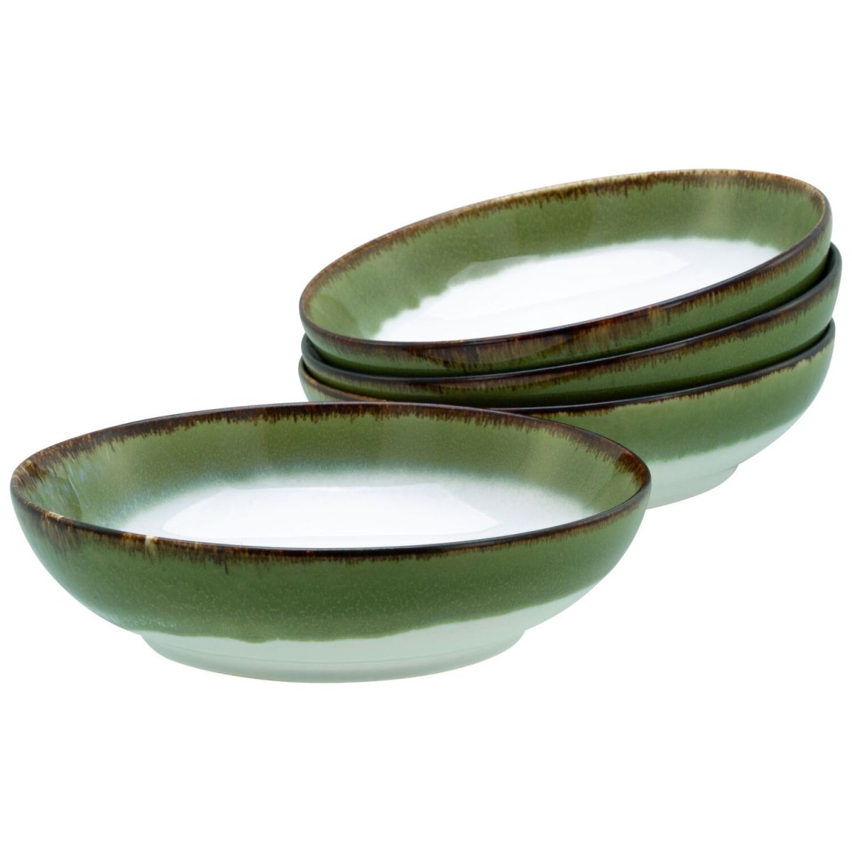 CreaTable Cascade - Poke Bowl 4-tlg 950 ml, 22.5x6 cm (ØxH); grün; rund; 4 Stück / Pack