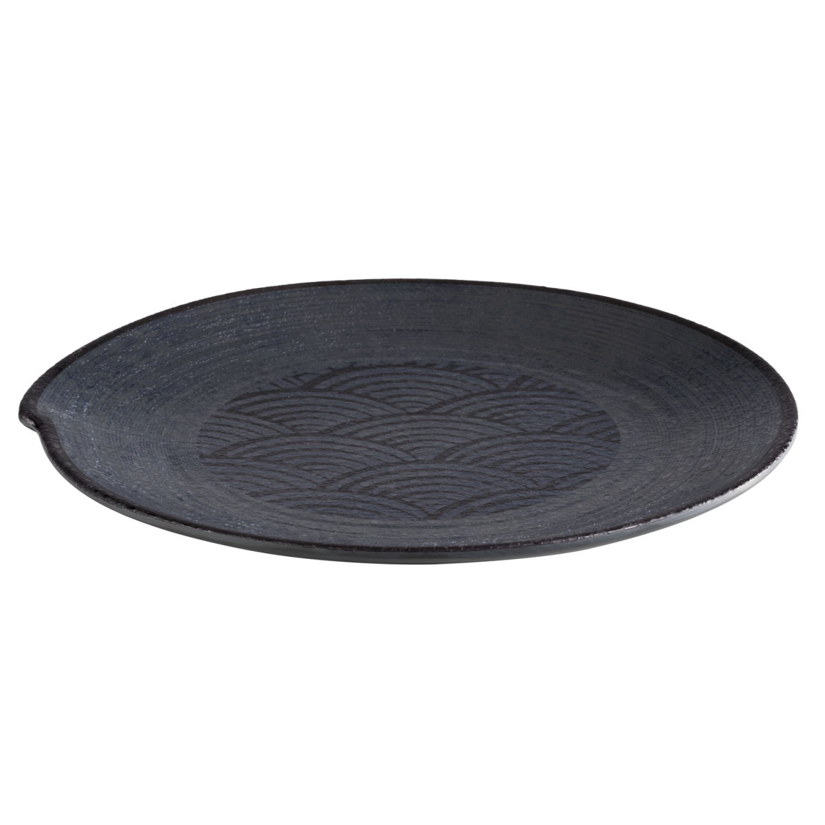 APS Teller DARK WAVE, Melamin 27x27x27x2.5 cm (LxBxØxH); schwarz; rund