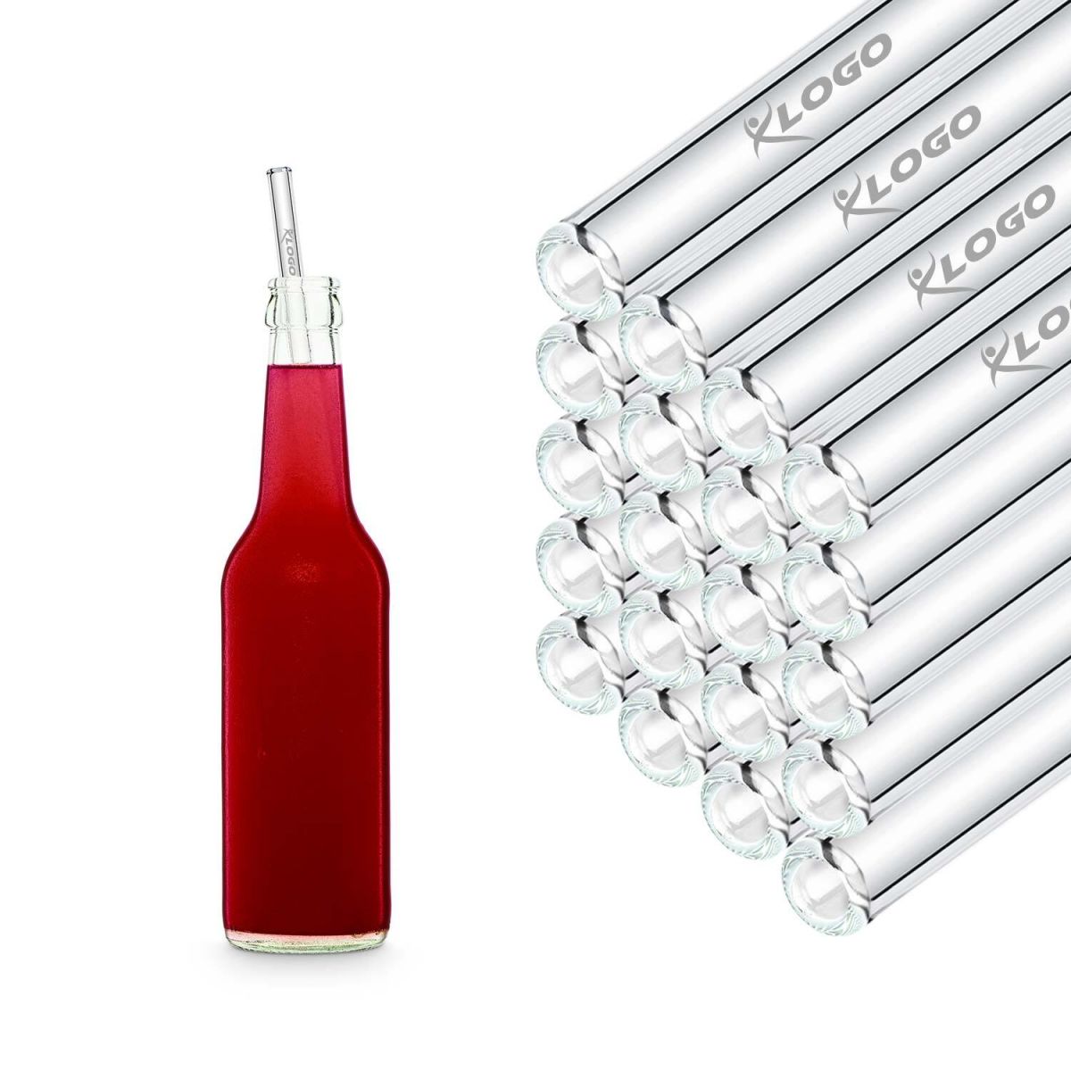 HALM Glastrinkhalme HALM inkl. Gravur 0.9x27 cm (ØxL); transparent; 50 Stück / Pack