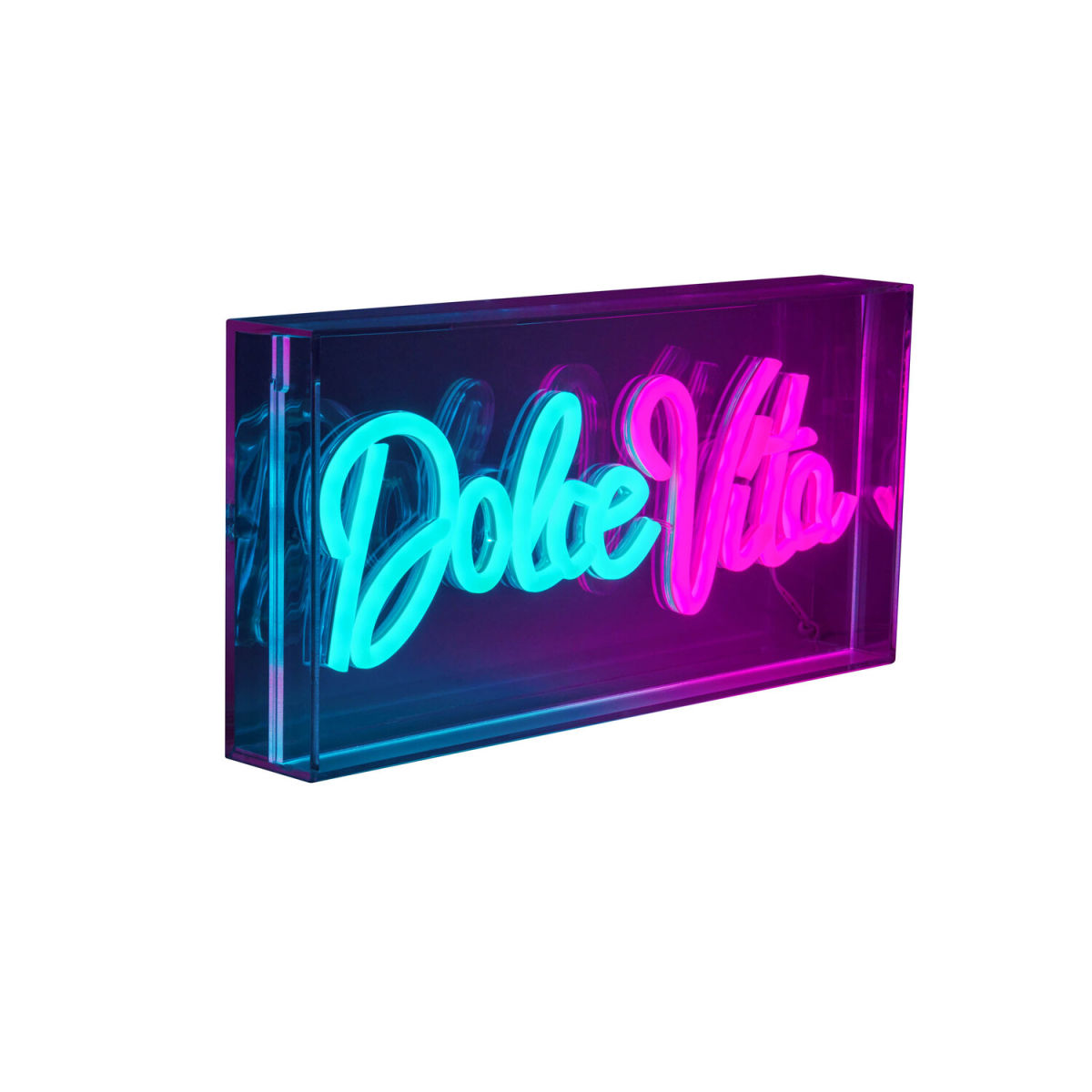 NÄVE Leuchten LED Schriftleuchte DOLCE VITA Schild 30x4.7x15 cm (LxBxH); transparent