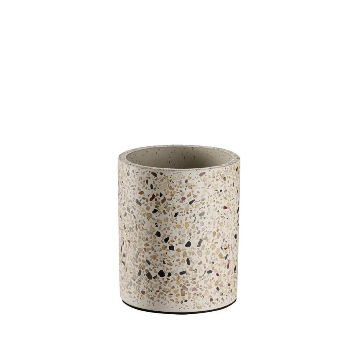APS Besteckbehälter -TERRAZZO-, Beton; 11x11x13.5 cm (LxBxH); weiß