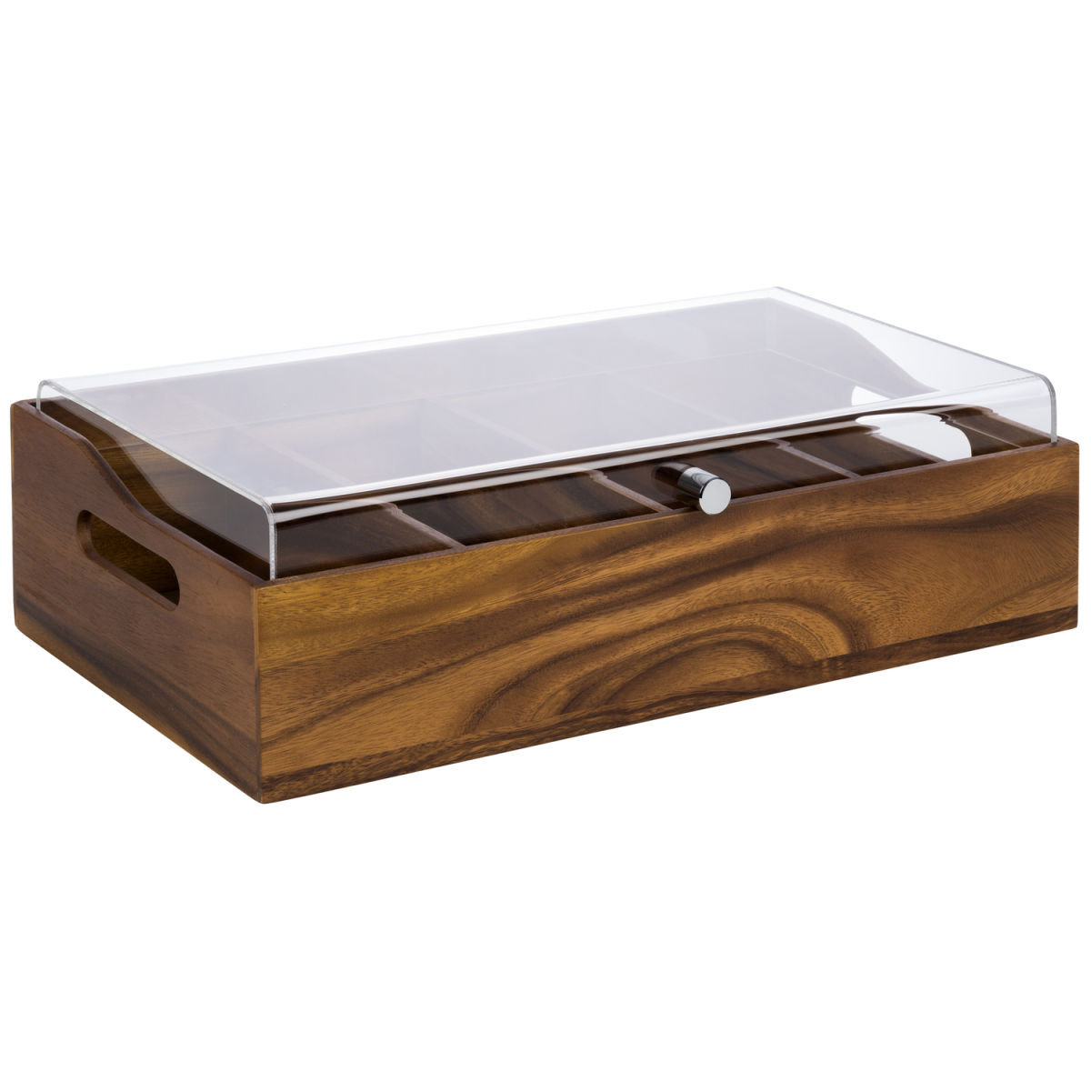 APS Bestekbak met deksel; 51x28x14.5 cm (LxBxH); bruin
