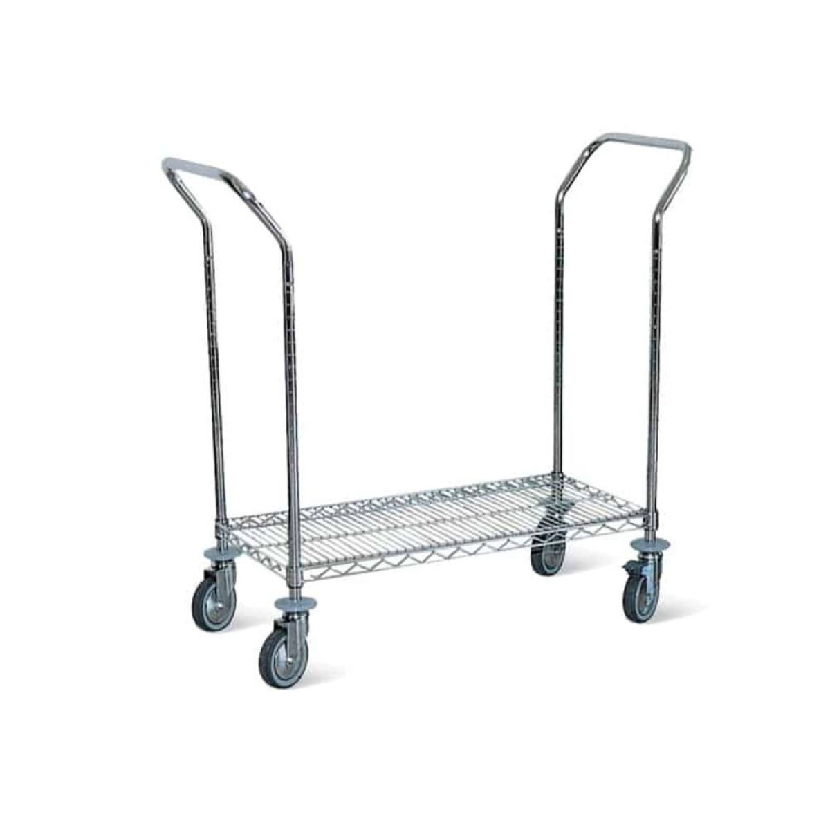 QUATRO Robuster Transportwagen mit einer Ebene 120 x 60 122x61x109 cm (BxTxH); silber