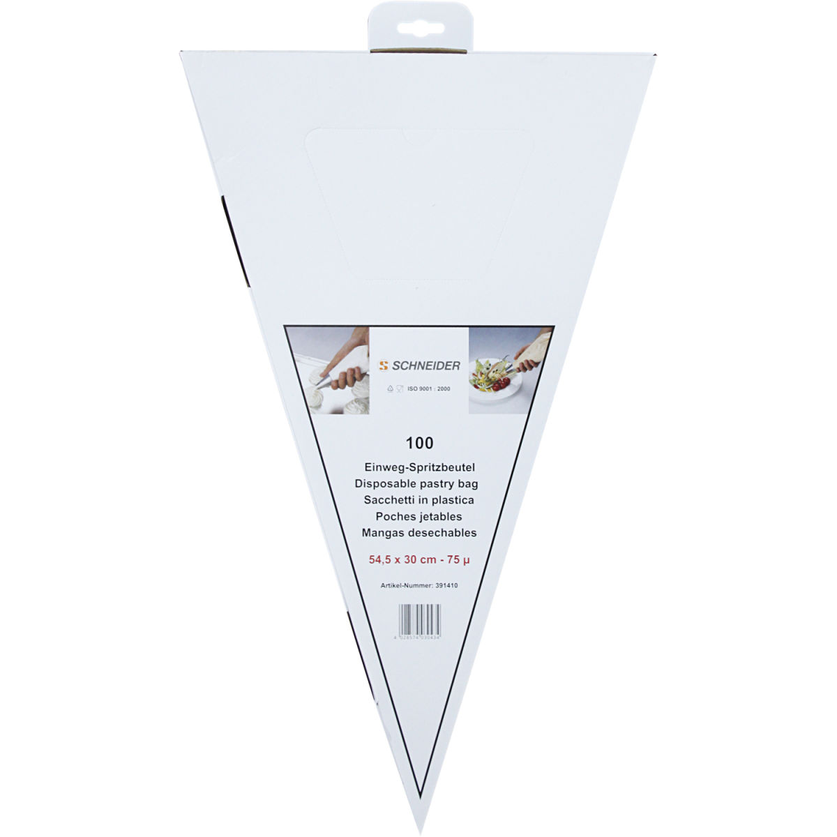Schneider Einweg-Spritzbeutel 54.5x30 cm (LxB); transparent; 100 Stück / Pack