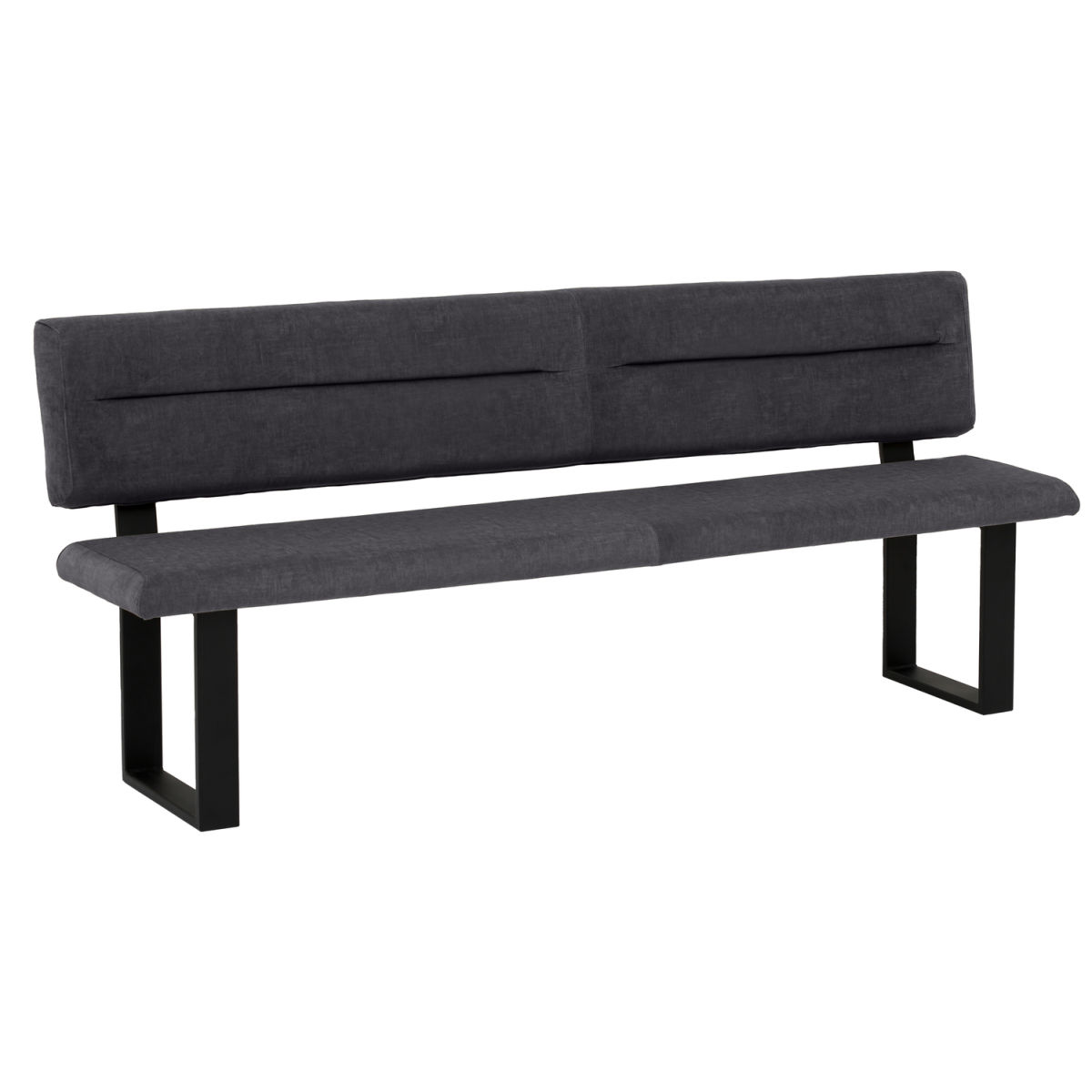 Mayer Sitzmöbel Sitzbank 4133 180x60x91 cm (BxTxH); Sitz anthrazit, Gestell schwarz