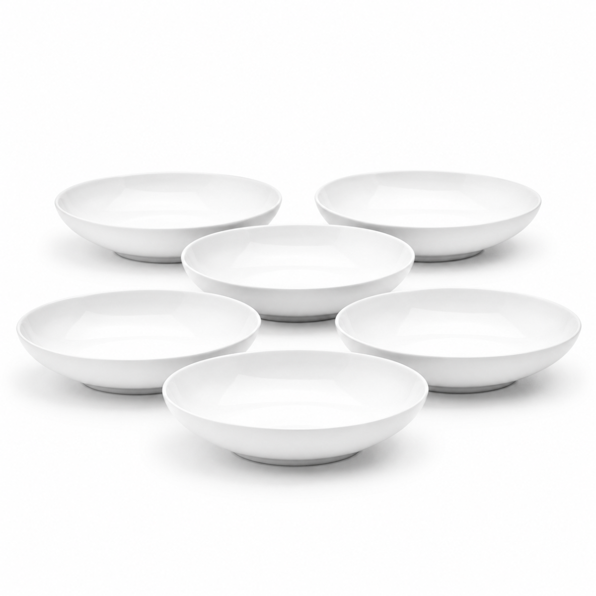 Insalatiera New York, 21 x 17 cm, porcellana, confezione da 6 pezzi van Well; 600 ml, 17x21x5.2 cm (LxLxH); bianco; ovale; 6 pz. / Pacco