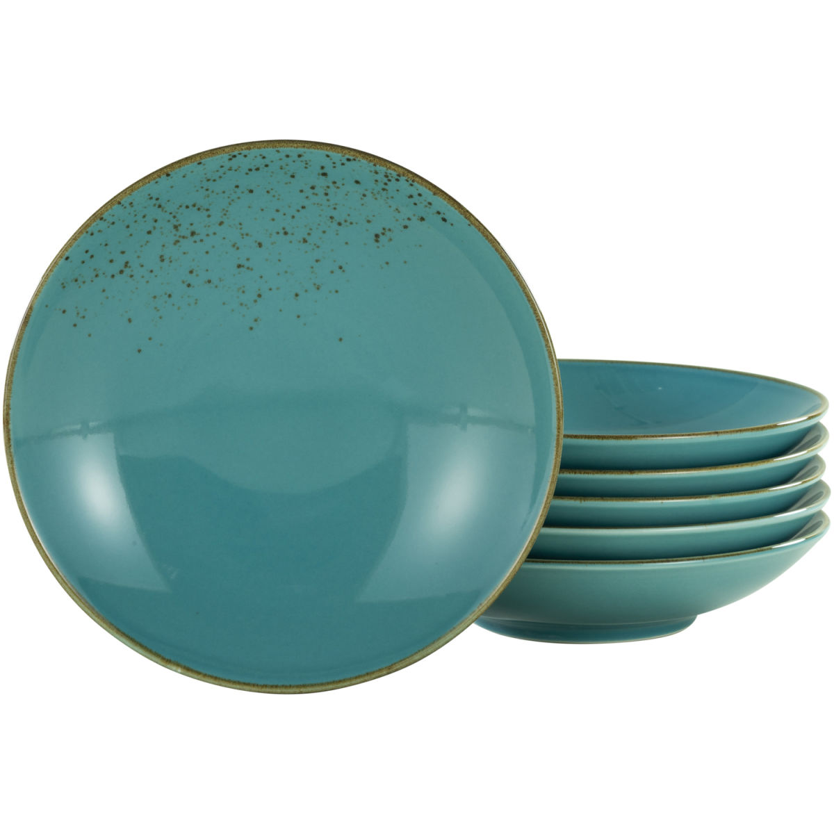 CreaTable Nature Collection - Suppenteller 6-tlg 450 ml, 22x5 cm (ØxH); petrol; rund; 6 Stück / Pack