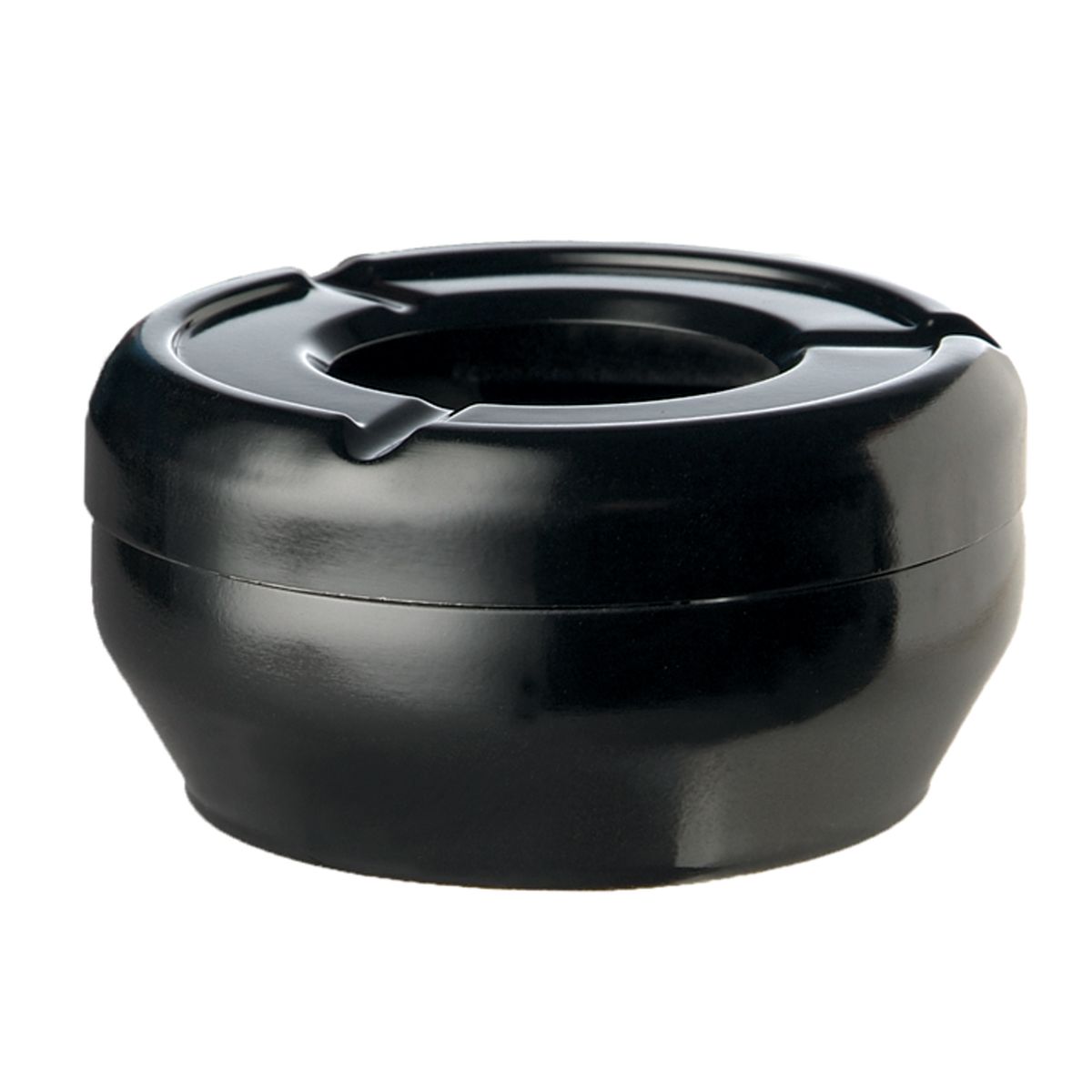 APS Windaschenbecher GLEAM, Melamin; 12x12x4.3 cm (BxØxH); schwarz; rund