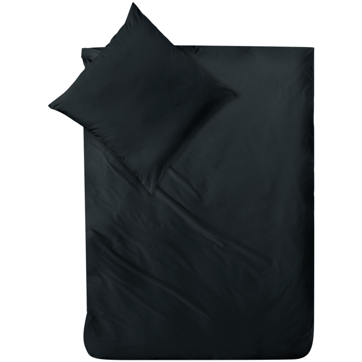 Decoper Decoper ® Mako-Satin Bettwäsche-Set aus 100% Baumwolle 155x220 cm (BxL), 80x80 cm (LxB); schwarz