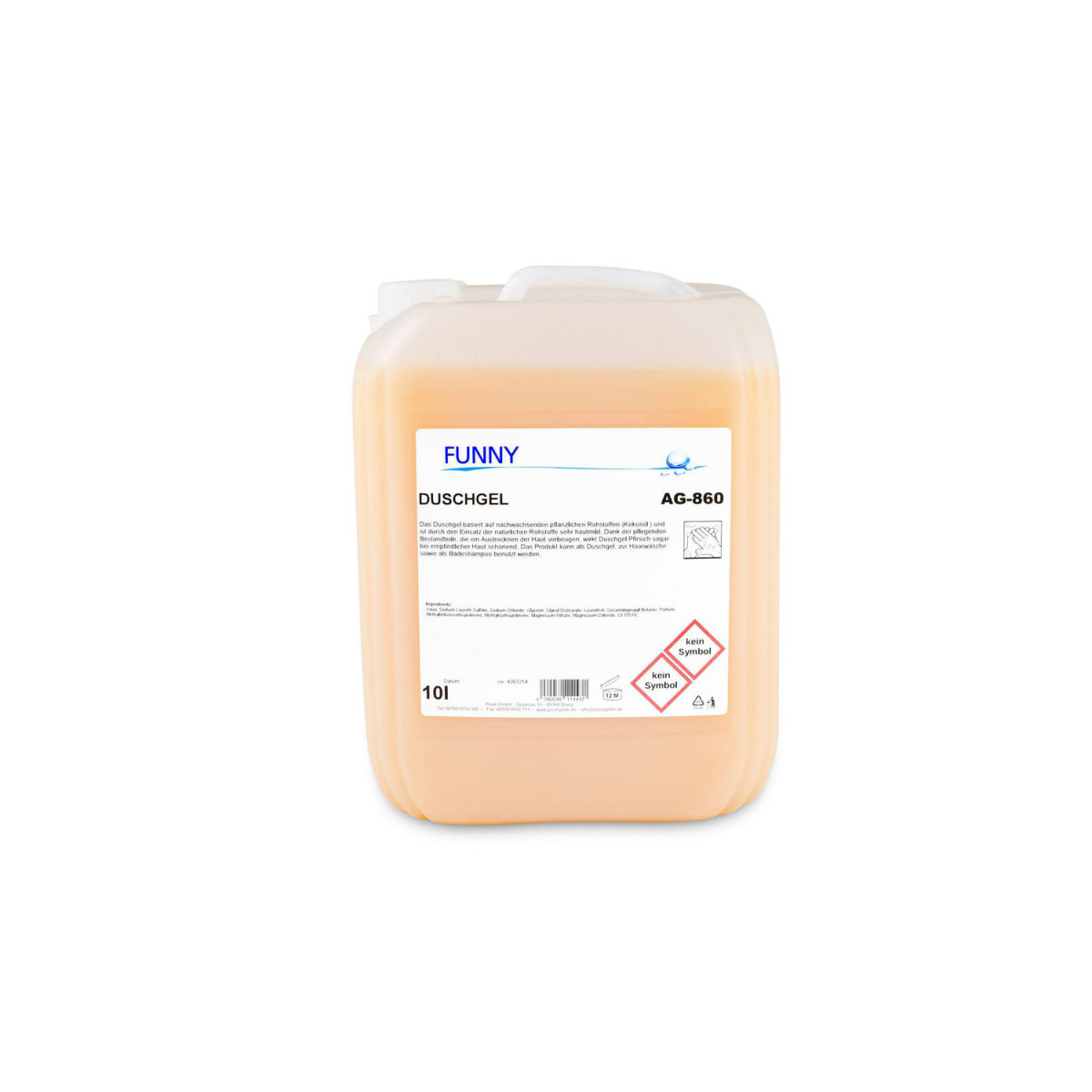 Plock Duschgel Pfirsich, im Kanister 10000 ml; orange