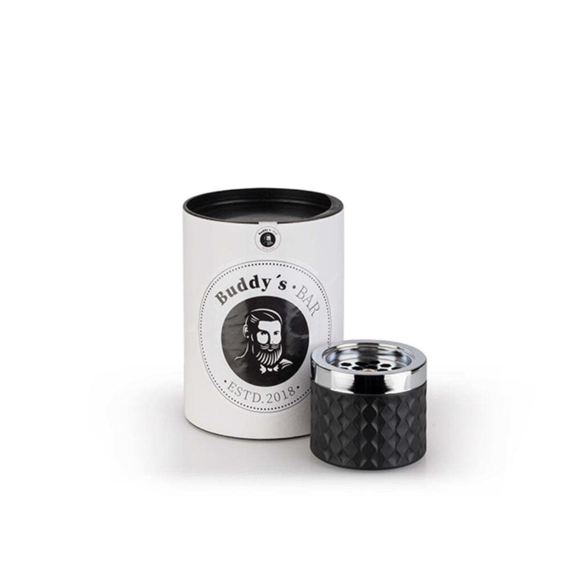 Buddy’s Bar Windaschenbecher; 9.5x8 cm (BxH); schwarz/silber