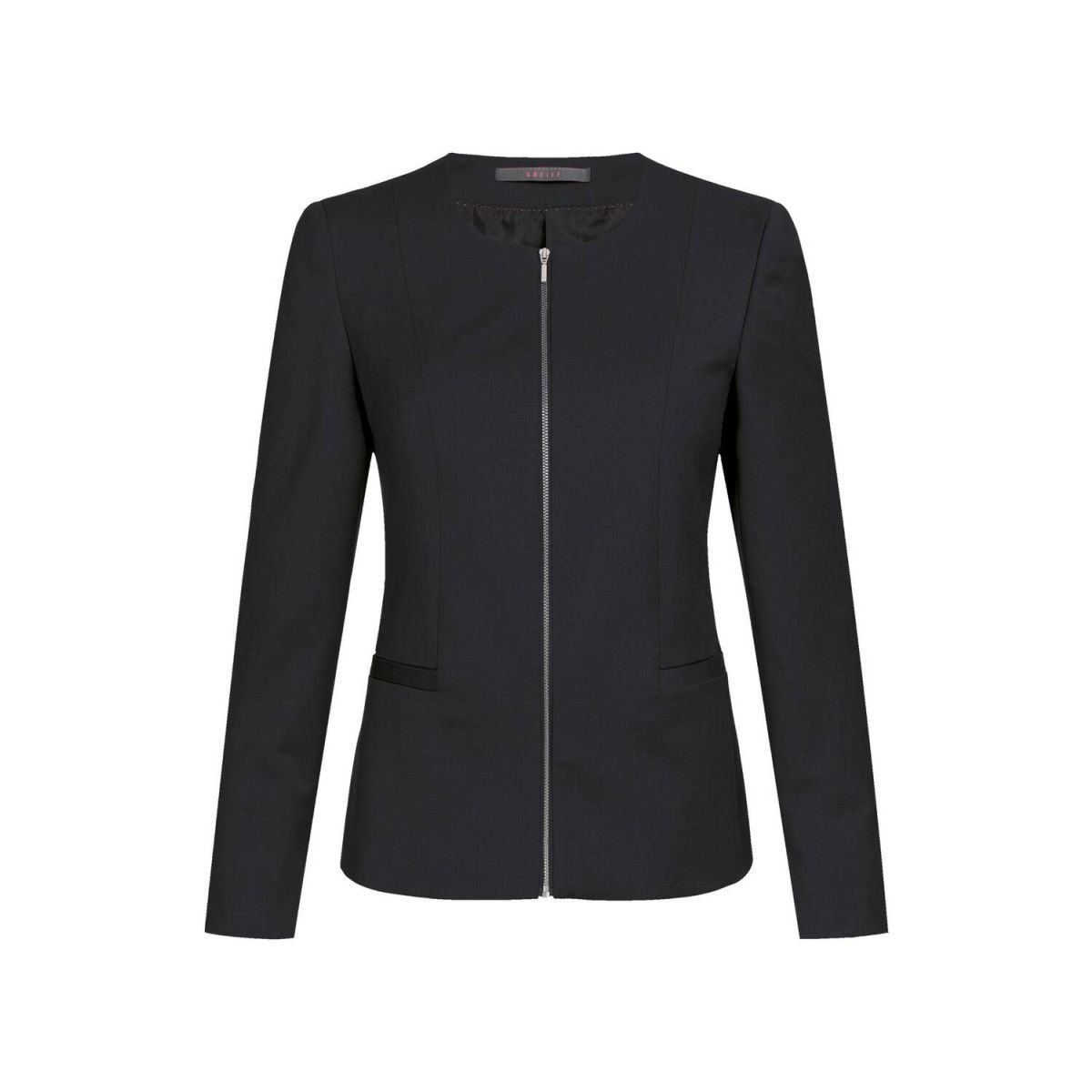 GREIFF Damen-Blazer RF Modern 37.5 Rundhalsausschnitt Kleidergröße 38; schwarz