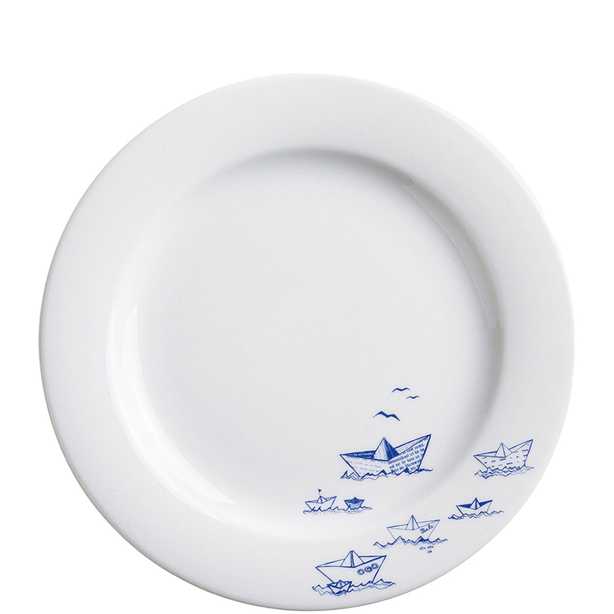 Kahla Brunch-Teller Ahoi Marie Schiffe 22.6x2.5 cm (ØxH); blau; rund; 6 Stück / Pack