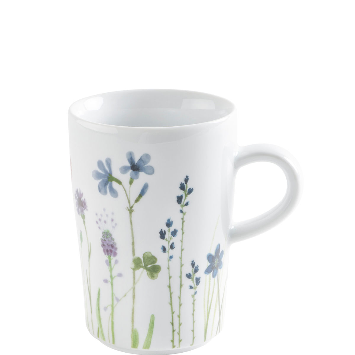 Kahla Macchiato-Obertasse Wildblume 360 ml, 7.9x11.2 cm (ØxH); weiß/blau/grün; rund; 6 Stück / Pack