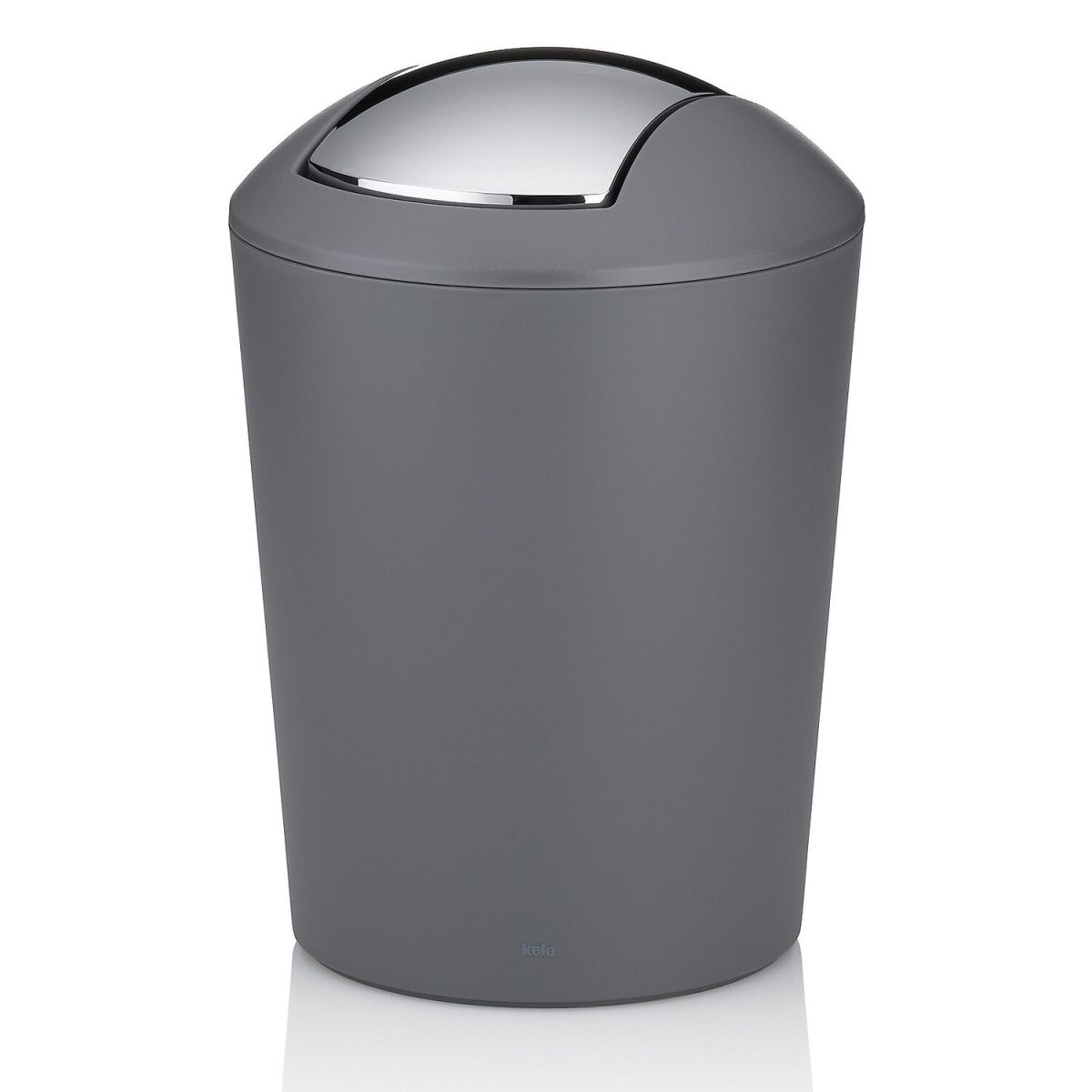 Pattumiera con coperchio a ribalta Marta in plastica kela; 5000 ml, 19.5x29 cm (ØxH); grigio