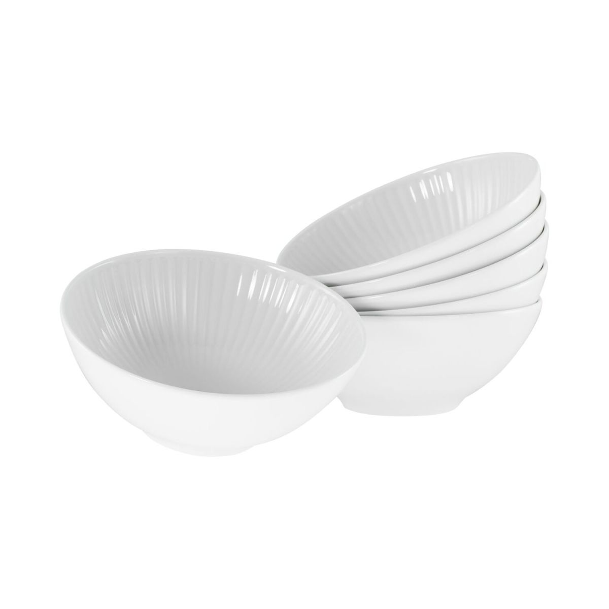 CreaTable Valencia weiss - Mehrzweckschale 6-tlg; 500 ml, 17x6.5 cm (ØxH); weiß; rund; 6 Stück / Pack